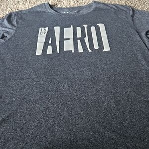 Aeropostale Charcoal Heather Short Sleeve AERO Logo Tee